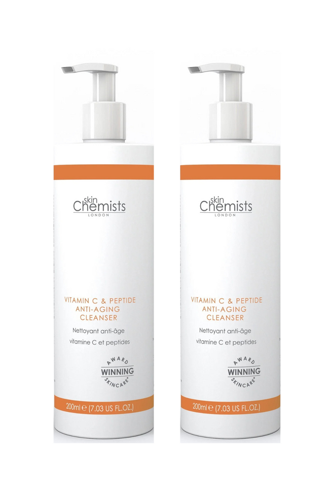 skinChemists US - skinChemists Vitamin C & Peptide Cleanser 200ml Twin Value Savings Pack