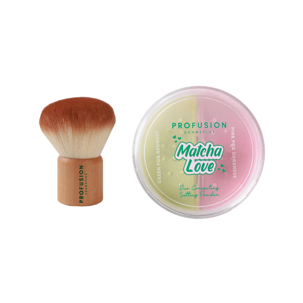 Profusion Cosmetics - Matcha Love Correcting Powder & Kabuki Brush