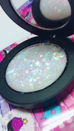Inked Doll Cosmetics - "SNOWFLAKE !" Single Pressed Glitter Palette