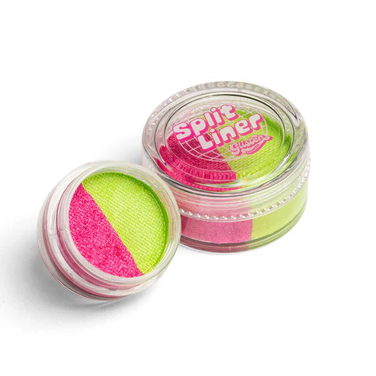 Glisten Cosmetics - Split Liner - Nerds (Shimmer Pink & Lime Green) - Small (3g)