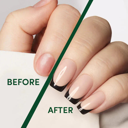 Nail Pop Studio - Classic Black French Square Nails - Press On Nails | Long Lasting & Reusable