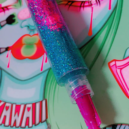 Inked Doll Cosmetics - SAPPHIRE BERRY GlamDoll Glitter Syringe