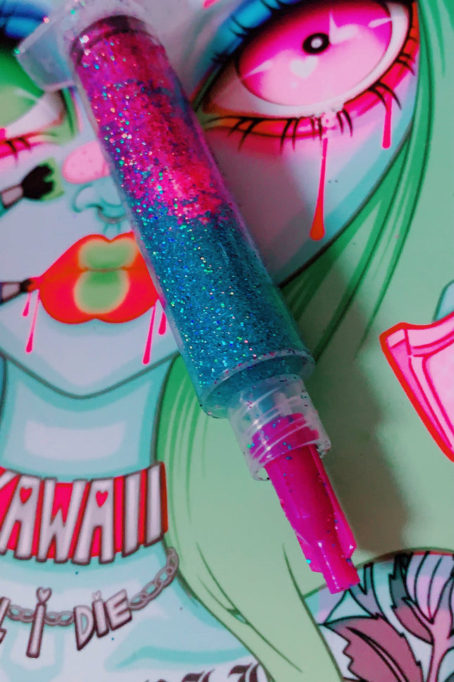 Inked Doll Cosmetics - SAPPHIRE BERRY GlamDoll Glitter Syringe