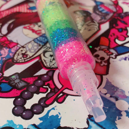 Inked Doll Cosmetics - ELECTRIC ZOO *UV* GlamDoll Glitter Syringe