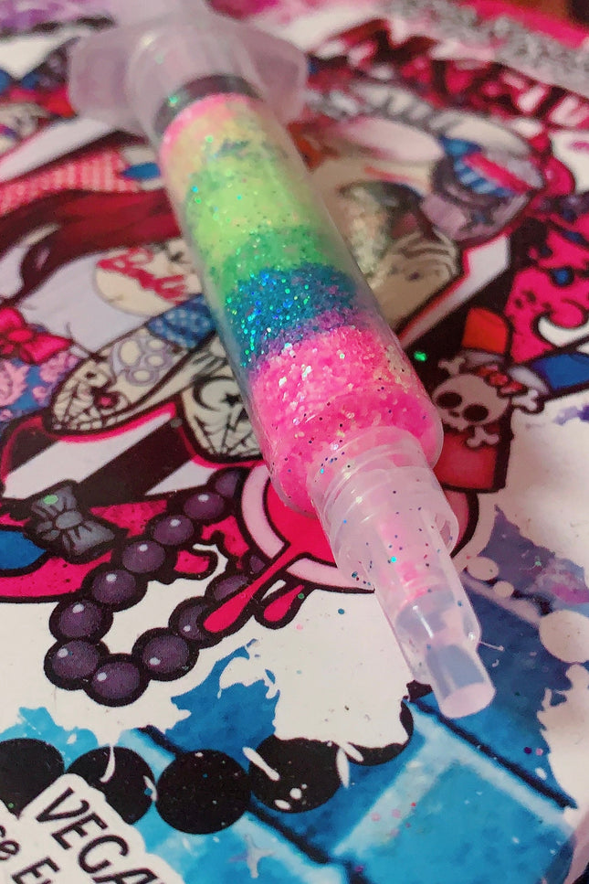 Inked Doll Cosmetics - ELECTRIC ZOO *UV* GlamDoll Glitter Syringe