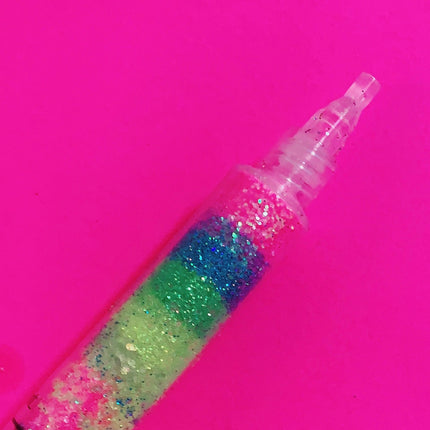 Inked Doll Cosmetics - ELECTRIC ZOO *UV* GlamDoll Glitter Syringe
