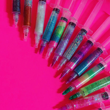 Inked Doll Cosmetics - TOXIC SUMMER *UV* GlamDoll Glitter Syringe