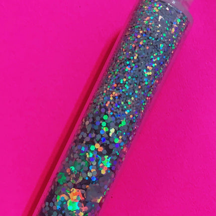 Inked Doll Cosmetics - PLATINUM GlamDoll Glitter Syringe