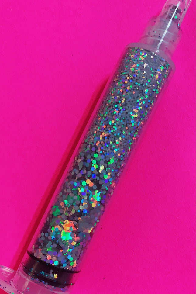 Inked Doll Cosmetics - PLATINUM GlamDoll Glitter Syringe