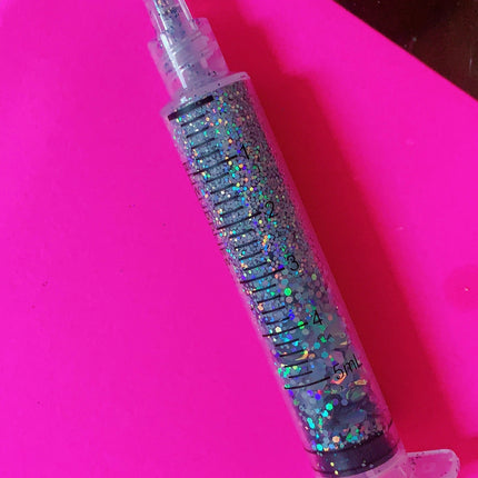 Inked Doll Cosmetics - PLATINUM GlamDoll Glitter Syringe
