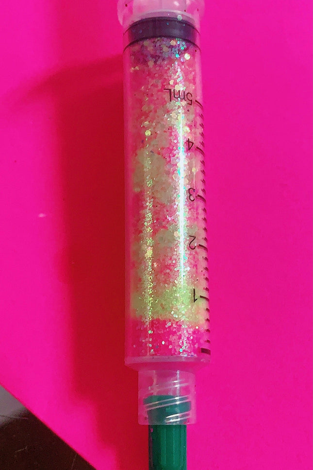 Inked Doll Cosmetics - TOXIC SUMMER *UV* GlamDoll Glitter Syringe