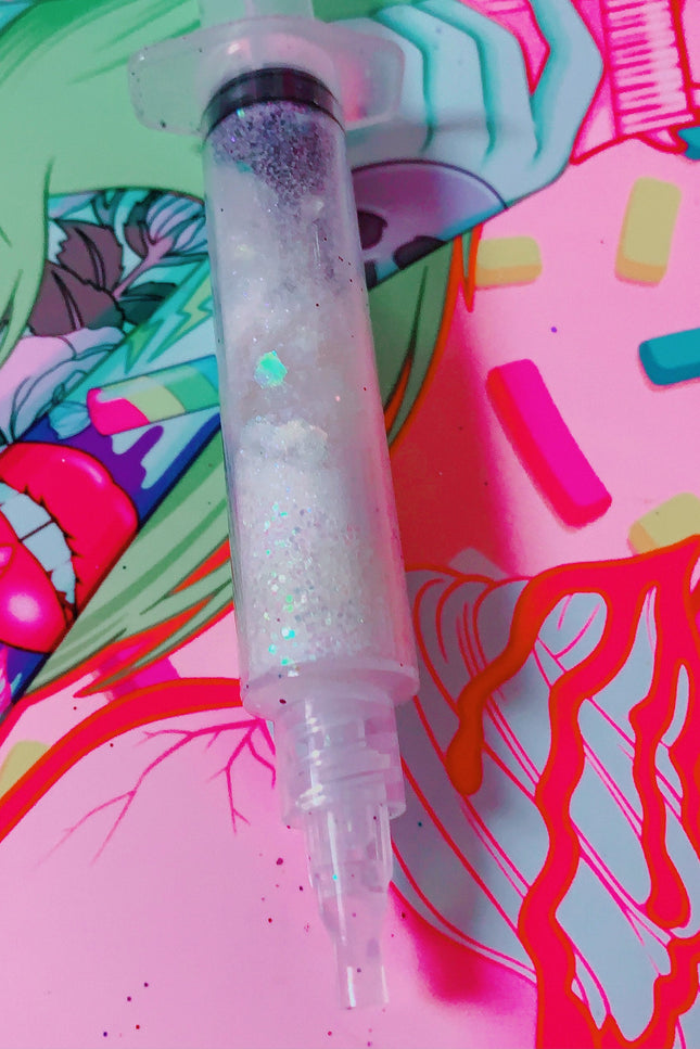 Inked Doll Cosmetics - MARSHMALLOW FROSTING GlamDoll Glitter Syringe