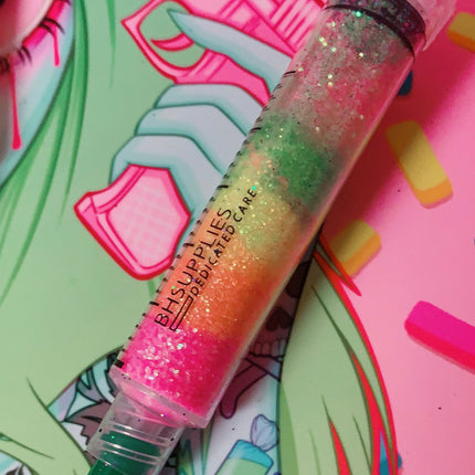 Inked Doll Cosmetics - DEEP TROPICS *UV* GlamDoll Glitter Syringe