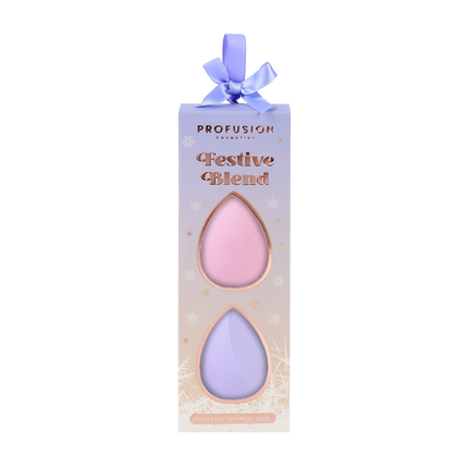 Profusion Cosmetics - Frosted Snow Sparkle | Festive Blend Makeup Sponge Duo