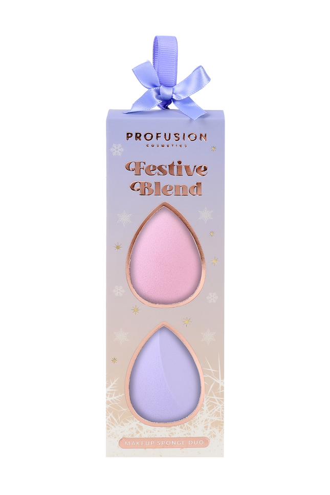 Profusion Cosmetics - Frosted Snow Sparkle | Festive Blend Makeup Sponge Duo
