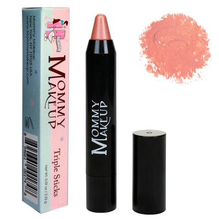 Mommy Makeup - Triple Sticks Lipstick, Cream Blush, and Treatment in Riley Love