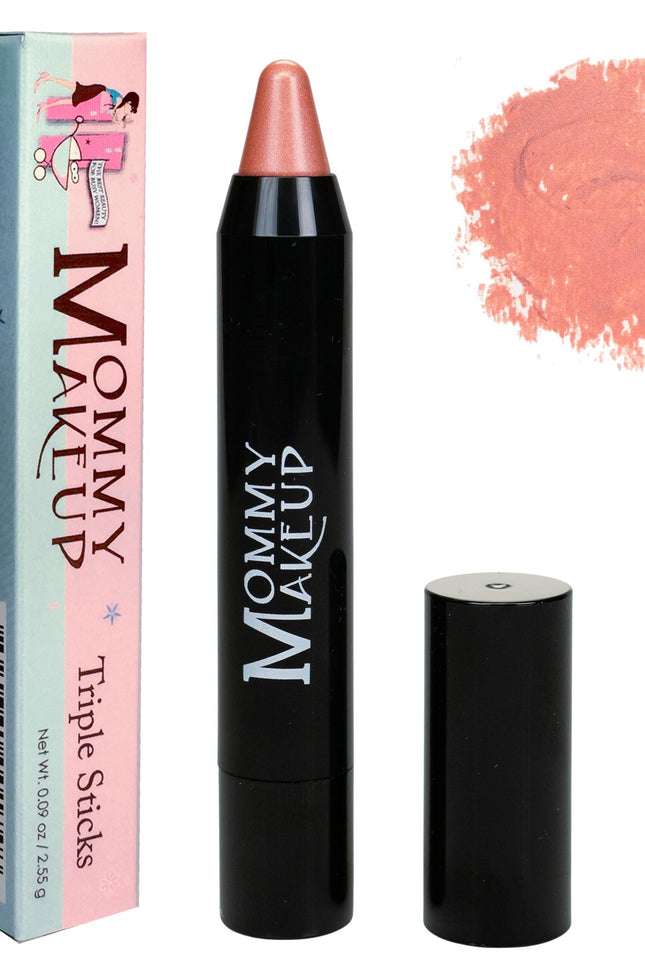Mommy Makeup - Triple Sticks Lipstick, Cream Blush, and Treatment in Riley Love