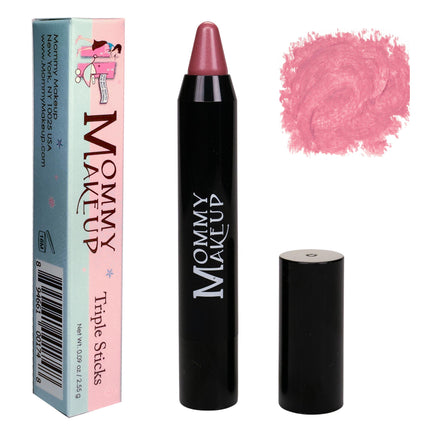 Mommy Makeup - Triple Sticks Lipstick, Cream Blush, and Treatment in Pink Daisy