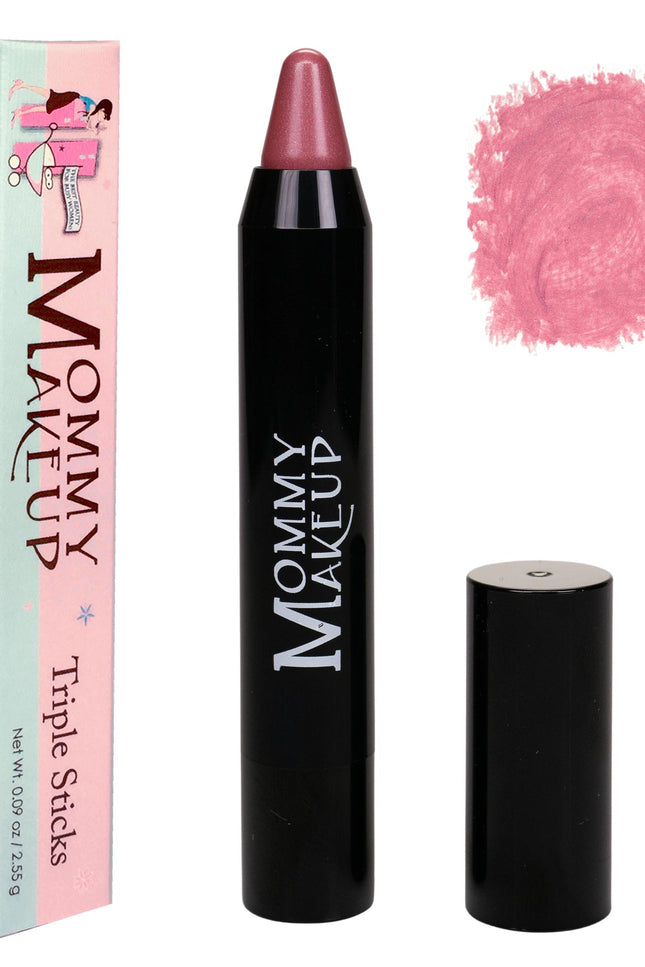 Mommy Makeup - Triple Sticks Lipstick, Cream Blush, and Treatment in Pink Daisy