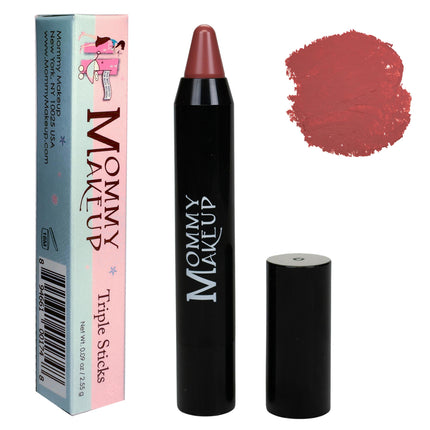 Mommy Makeup - Triple Sticks Lipstick, Cream Blush, and Treatment in Tess