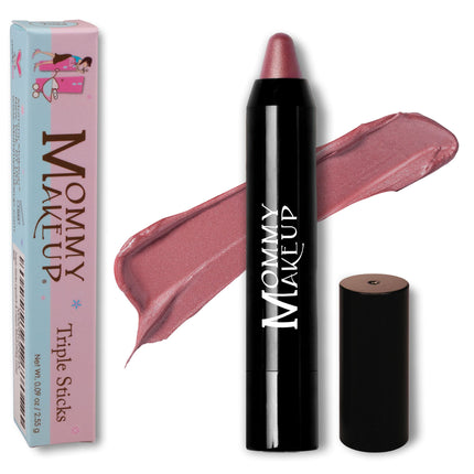 Mommy Makeup - Triple Sticks Lipstick, Cream Blush, and Treatment in Daisy Glow