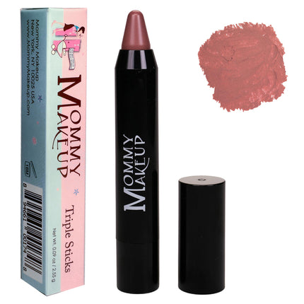 Mommy Makeup - Triple Sticks Lipstick, Cream Blush, and Treatment in Daisy Glow