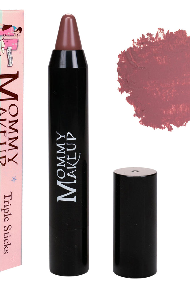 Mommy Makeup - Triple Sticks Lipstick, Cream Blush, and Treatment in Toasted Berry