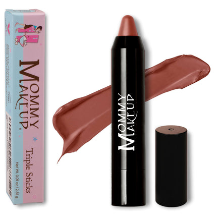 Mommy Makeup - Triple Sticks Lipstick, Cream Blush, and Treatment in Ginger Spice