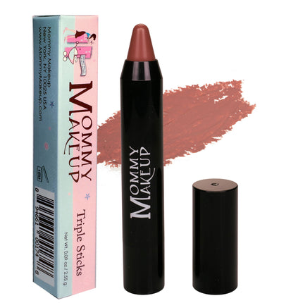 Mommy Makeup - Triple Sticks Lipstick, Cream Blush, and Treatment in Ginger Spice