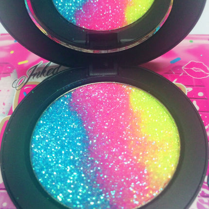 Inked Doll Cosmetics - *TROPICAL SLUSHY !*  Iridescent Glitter Pressed Single!