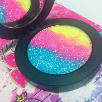 Inked Doll Cosmetics - *TROPICAL SLUSHY !*  Iridescent Glitter Pressed Single!