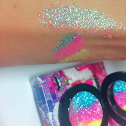 Inked Doll Cosmetics - *TROPICAL SLUSHY !*  Iridescent Glitter Pressed Single!