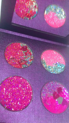 Inked Doll Cosmetics - "TRUE LOVE HEARTS" Pressed Glitter Quad!