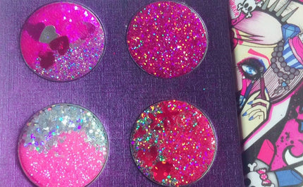 Inked Doll Cosmetics - "TRUE LOVE HEARTS" Pressed Glitter Quad!