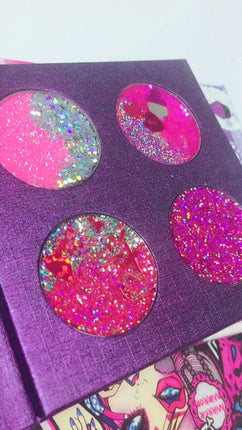 Inked Doll Cosmetics - "TRUE LOVE HEARTS" Pressed Glitter Quad!