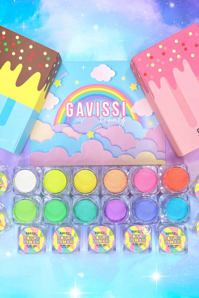 Gavissi Beauty - UV PASTEL BUNDLE: 12 LINERS + BRUSH + SPRAY BOTTLE