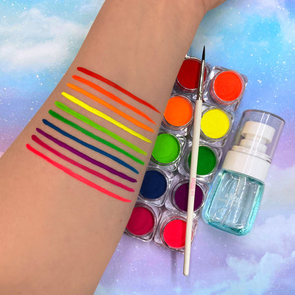 Gavissi Beauty - UV NEON BUNDLE: 10 LINERS + BRUSH + SPRAY BOTTLE