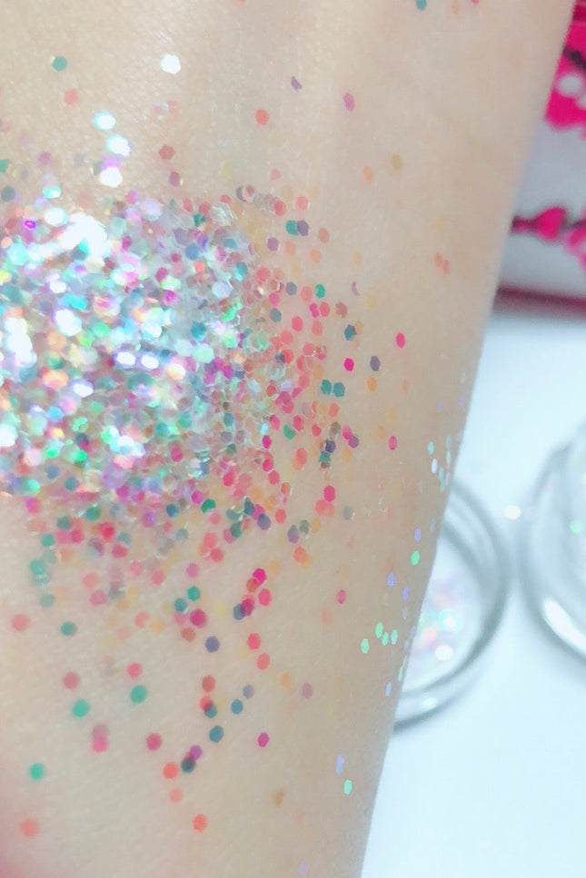 Inked Doll Cosmetics - UNICORN TRIP Chunky (Rainbow) Iridescent Glamdoll Glitter