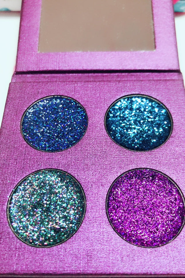 Inked Doll Cosmetics - URSULA'S NITEMARE METALLIC Pressed Glitter Quad