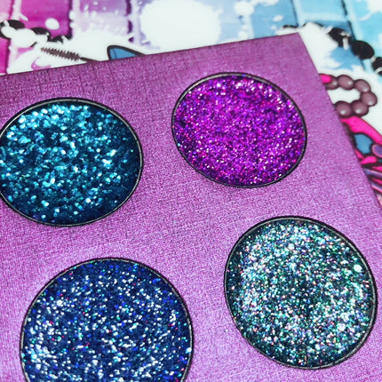 Inked Doll Cosmetics - URSULA'S NITEMARE METALLIC Pressed Glitter Quad