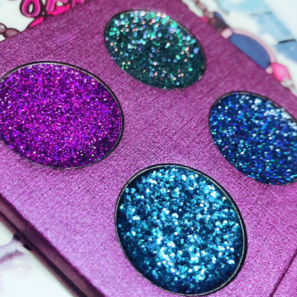 Inked Doll Cosmetics - URSULA'S NITEMARE METALLIC Pressed Glitter Quad