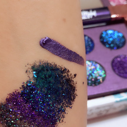 Inked Doll Cosmetics - URSULA'S NITEMARE METALLIC Pressed Glitter Quad