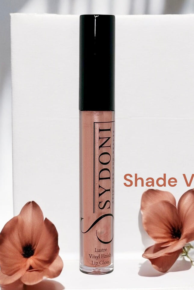 Sydoni - SHADE V6 LUSTRE VINYL FINISH LIPGLOSS - Sheer Brown with Light Gold Shimmer