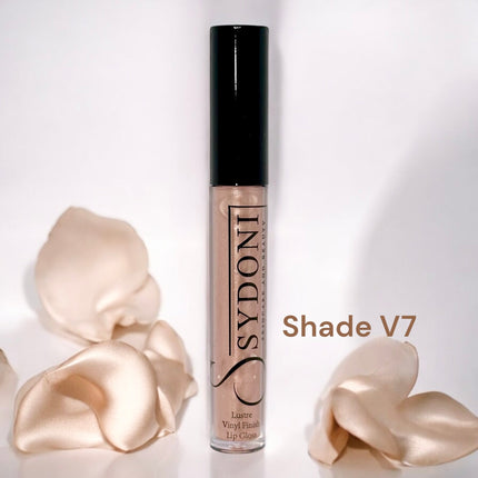 Sydoni - SHADE V7 LUSTRE VINYL FINISH LIPGLOSS - Sheer Light Brown with Golden Shimmer