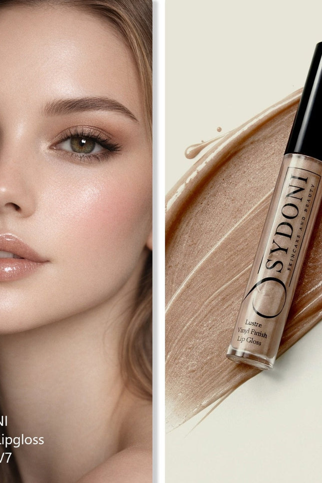 Sydoni - SHADE V7 LUSTRE VINYL FINISH LIPGLOSS - Sheer Light Brown with Golden Shimmer