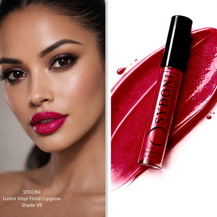 Sydoni - SHADE V9 LUSTRE VINYL FINISH LIPGLOSS - Deep Red with Cool Undertone