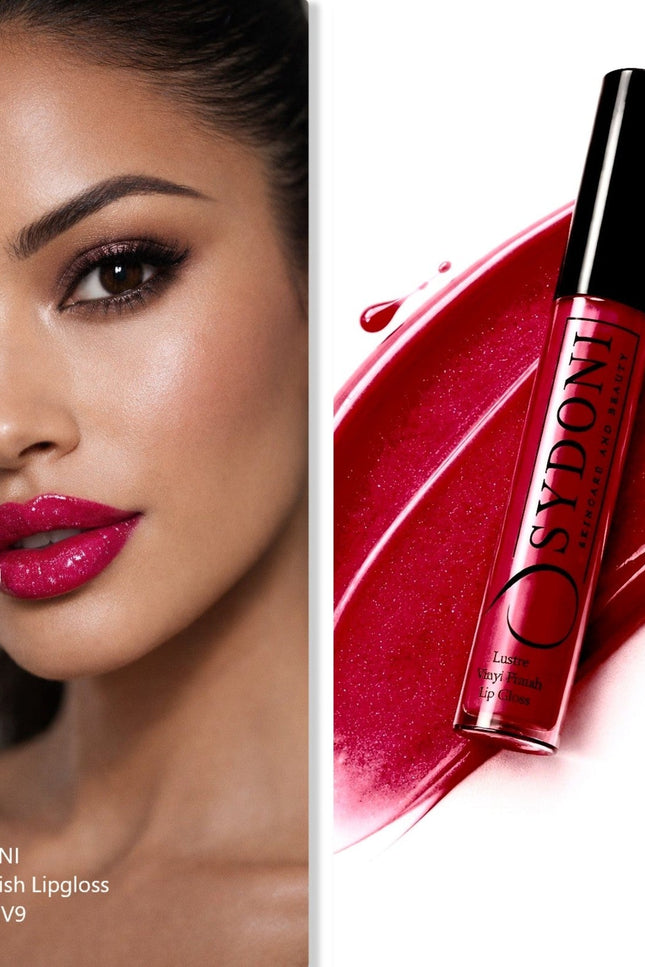 Sydoni - SHADE V9 LUSTRE VINYL FINISH LIPGLOSS - Deep Red with Cool Undertone