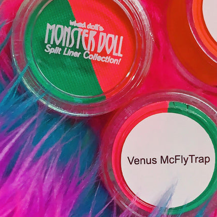 Inked Doll Cosmetics - (HUGE!) Monster Doll VENUS McFLYTRAP *UV Neon Pastel* SPLIT LINER/FACE/BODY PAINT