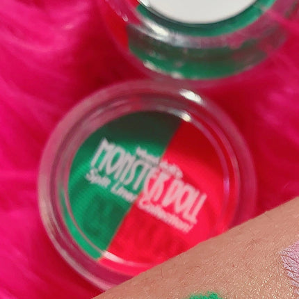 Inked Doll Cosmetics - (HUGE!) Monster Doll VENUS McFLYTRAP *UV Neon Pastel* SPLIT LINER/FACE/BODY PAINT