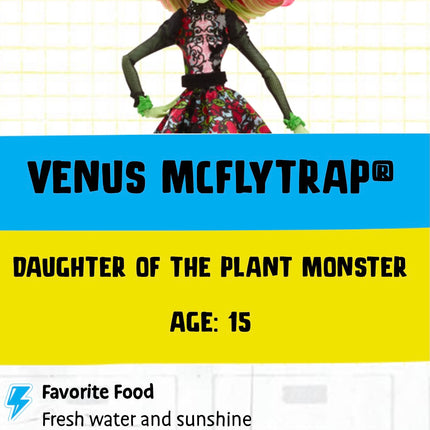 Inked Doll Cosmetics - (HUGE!) Monster Doll VENUS McFLYTRAP *UV Neon Pastel* SPLIT LINER/FACE/BODY PAINT